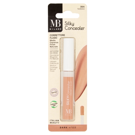 MB Milano Silky Concealer Correttore Fluido Media Coprenza Finish Naturale Dark n° 03 5,7 ml